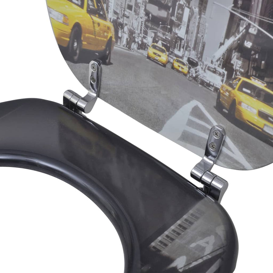 Toiletbrillen met deksels 2 st New York MDF 2 New York Nee