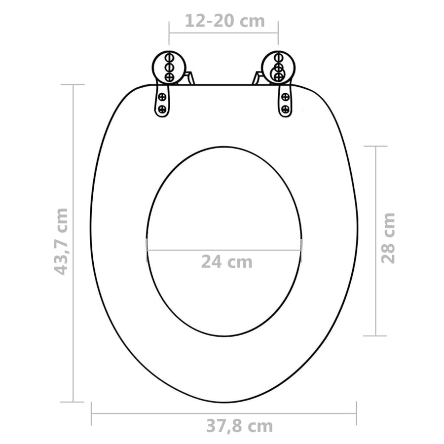 Toiletbrillen met deksels 2 st New York MDF 2 New York Nee