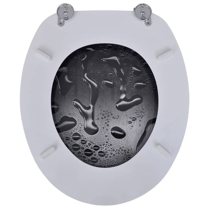 Toiletbrillen met deksels 2 st water MDF 2 Waterdruppel Nee
