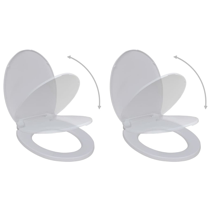Toiletbrillen Met Soft-Close Deksels 2 St Kunststof Wit