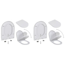 Toiletbrillen Met Soft-Close Deksels 2 St Kunststof Wit