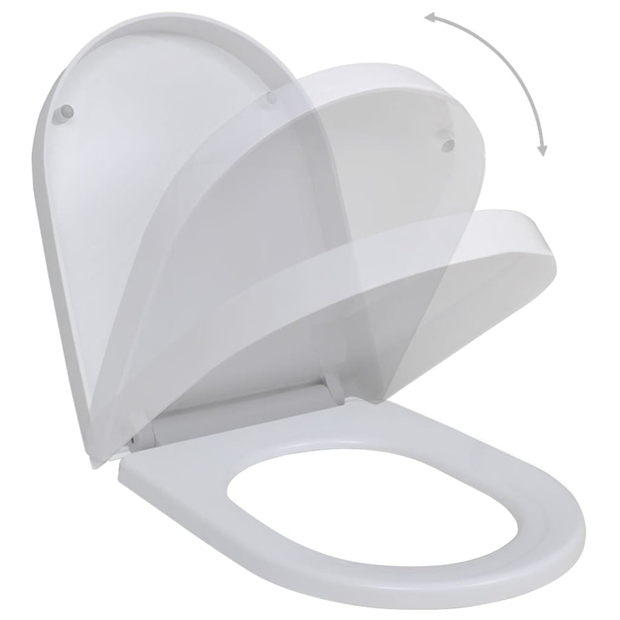 Toiletbrillen Met Soft-Close Deksels 2 St Kunststof Wit