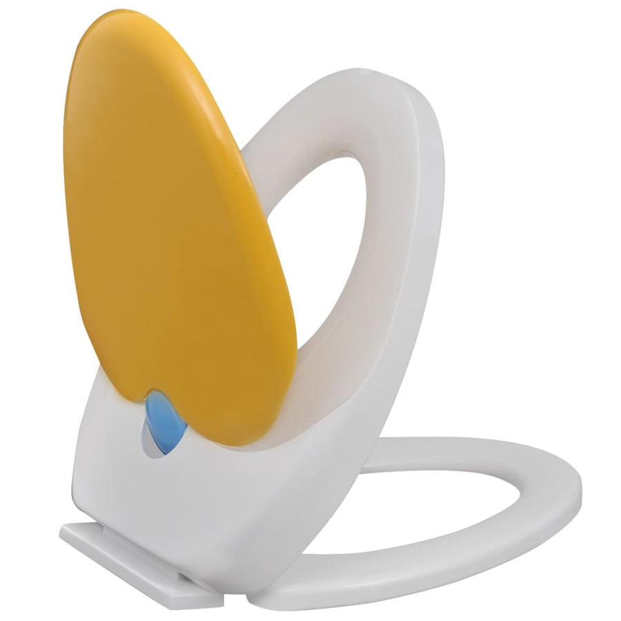Toiletbrillen Met Soft-Close Deksels 2 St Kunststof Wit En Geel