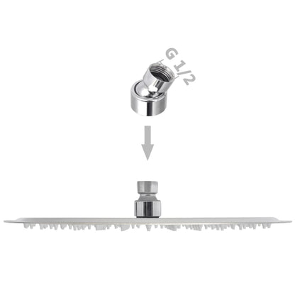 Regendouchekop 2 st rond 30 cm roestvrij staal 2 Ø 30 cm