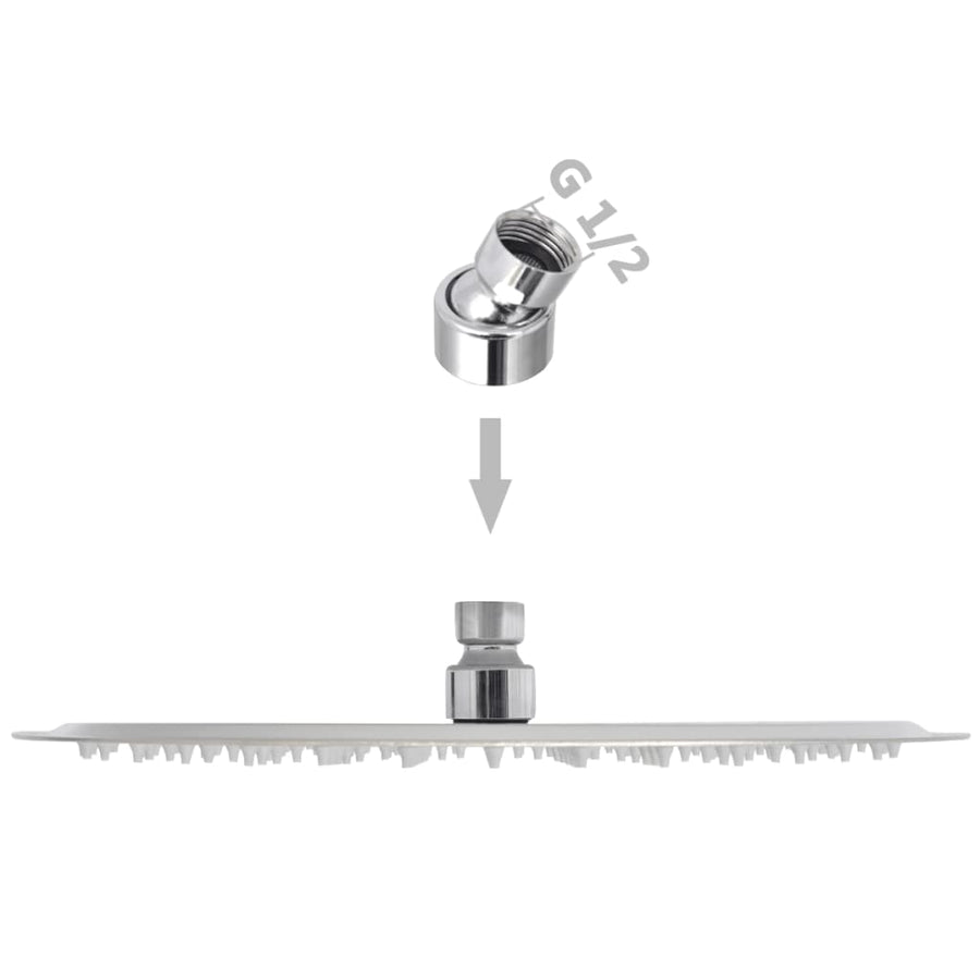 Regendouchekop 2 st rond 30 cm roestvrij staal 2 Ø 30 cm
