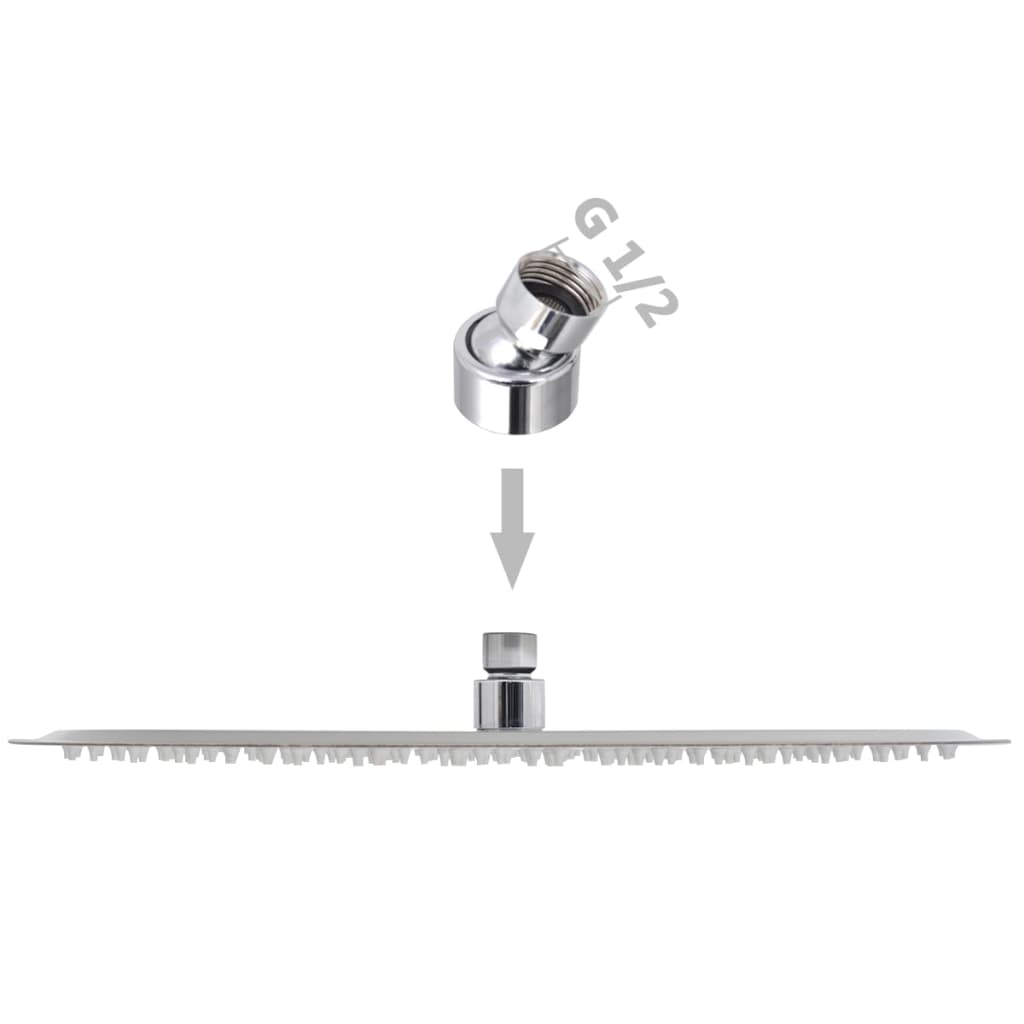 Regendouchekop 2 st rond 40 cm roestvrij staal 2 Ø 40 cm