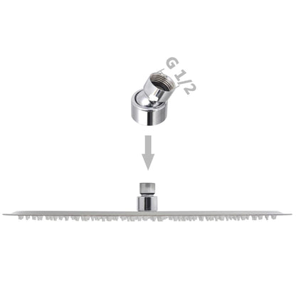 Regendouchekop 2 st rond 40 cm roestvrij staal 2 Ø 40 cm