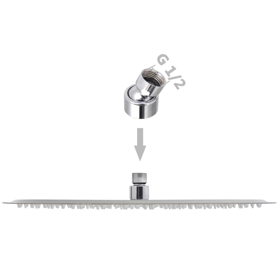 Regendouchekop 2 st rond 40 cm roestvrij staal 2 Ø 40 cm