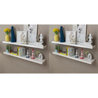 Wandplanken 4 st 120 cm wit MDF