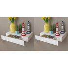 Wandplanken zwevend met lades 2 st 48 cm wit