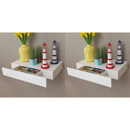 Wandplanken Zwevend Met Lades 2 48 cm