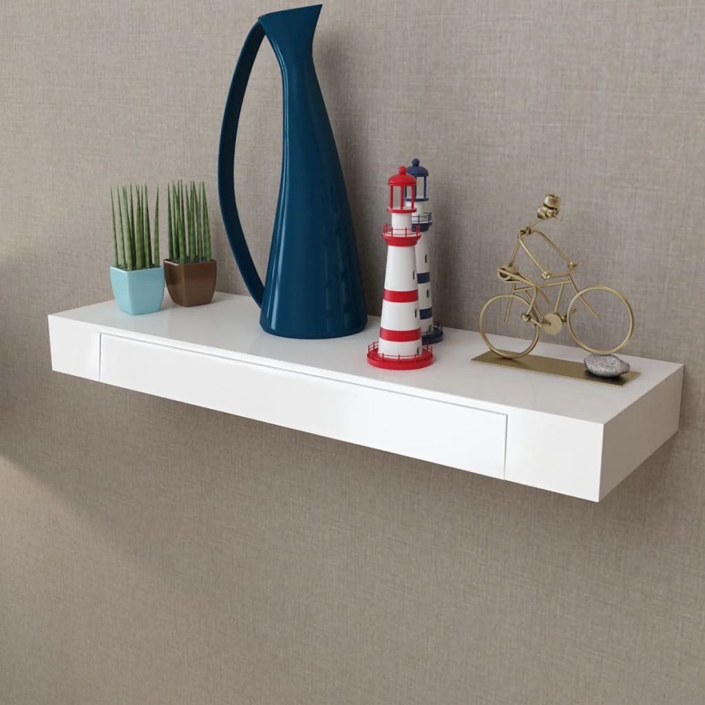 Wandplanken Zwevend Met Lades 2 80 cm
