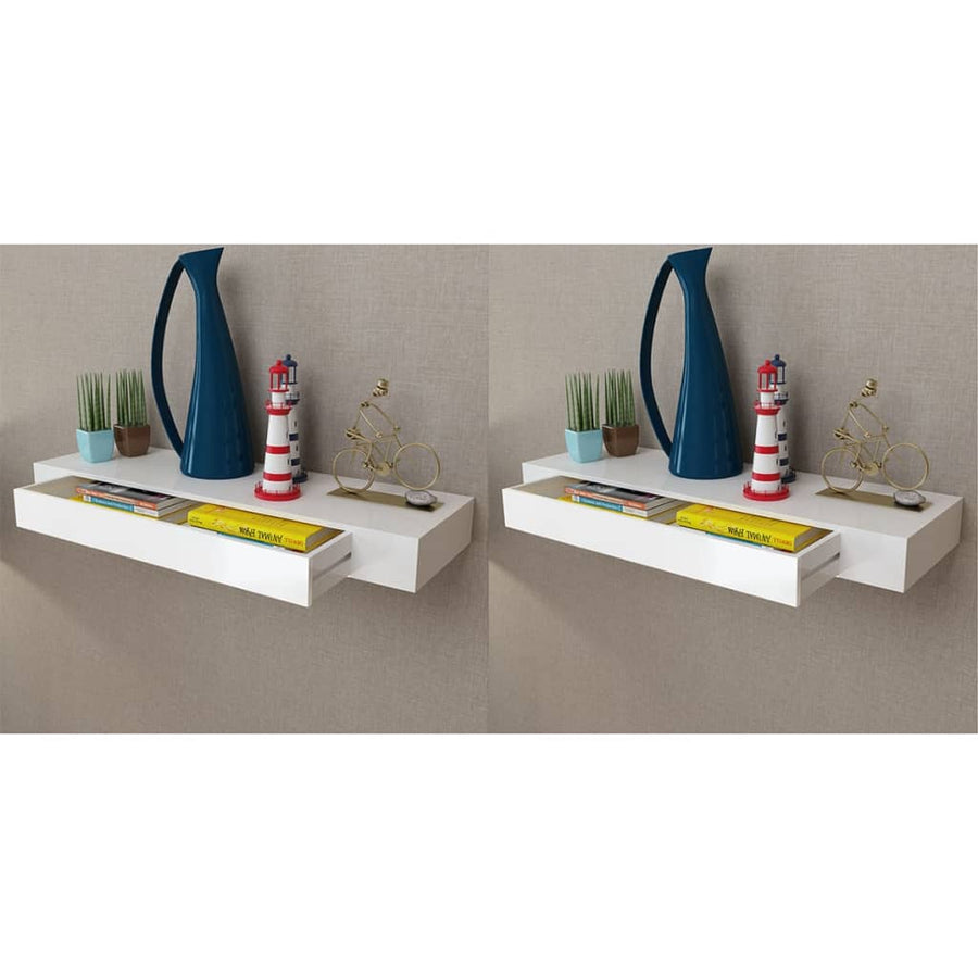 Wandplanken Zwevend Met Lades 2 80 cm