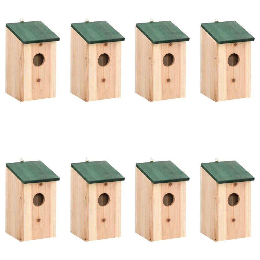 Vogelhuisjes 8 St 12X12X22 Cm Hout