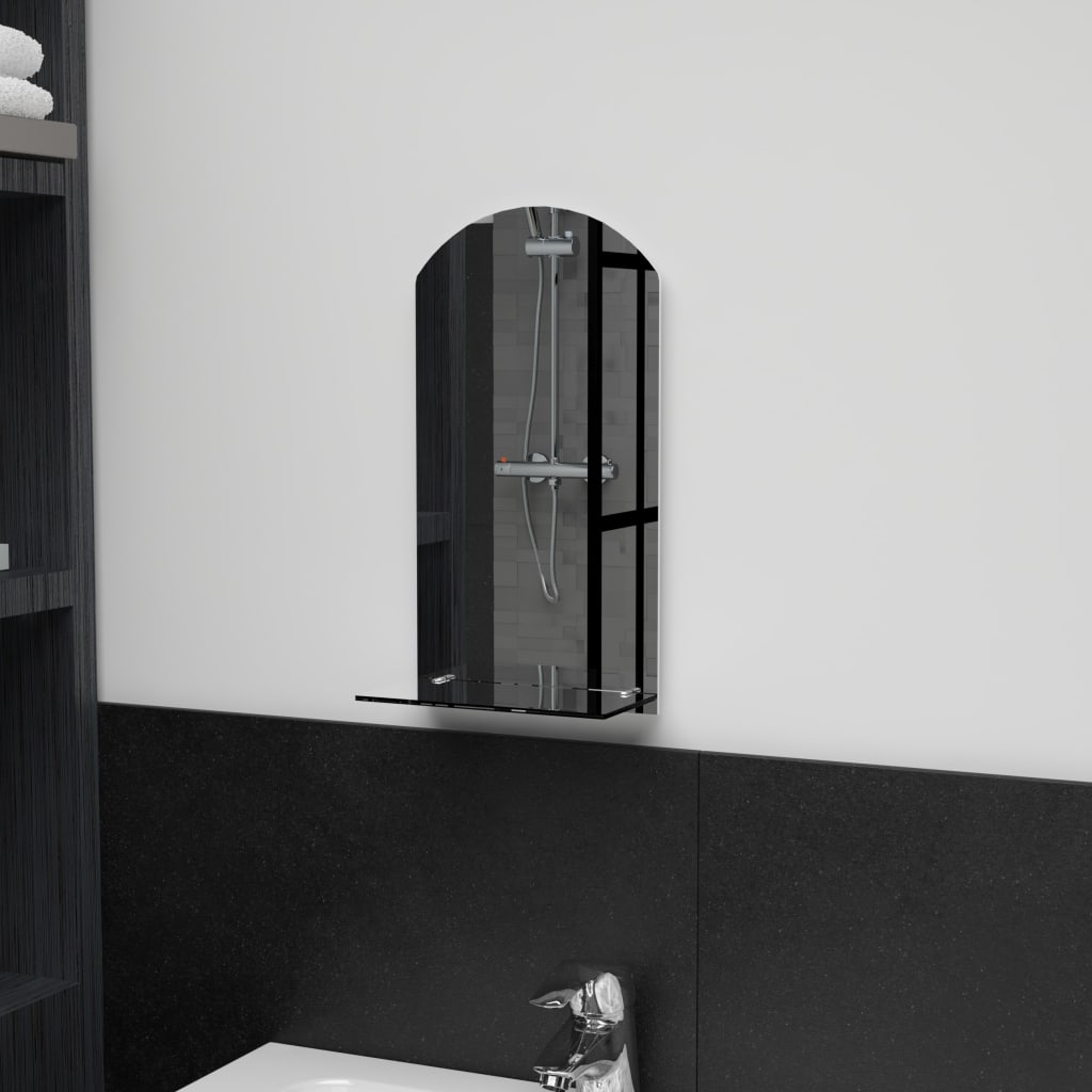 Wandspiegel Met Schap 20X40 Cm Gehard Glas 1 20 x 40 cm ovaal