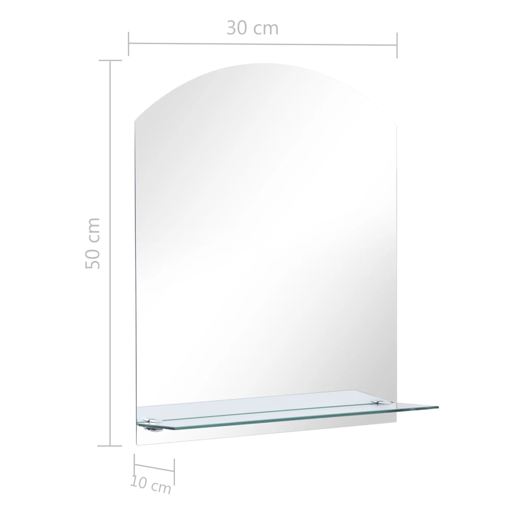 Wandspiegel Met Schap Gehard Glas 30 x 50 cm ovaal