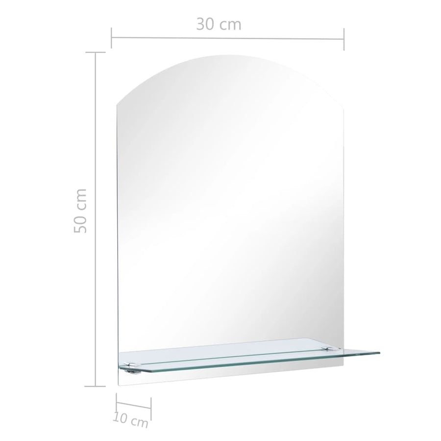 Wandspiegel Met Schap Gehard Glas 30 x 50 cm ovaal