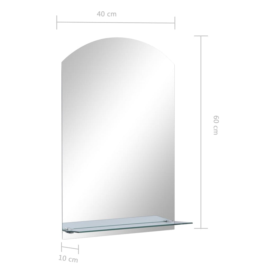 Wandspiegel Met Schap Gehard Glas 40 x 60 cm ovaal
