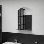 Wall mirror with shelf 40x60 cm tempered glass
