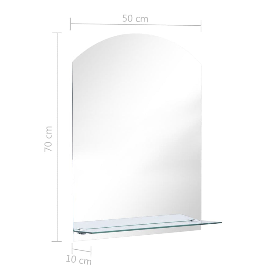 Wandspiegel Met Schap Gehard Glas 50 x 70 cm