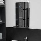 Wall mirror with shelf 30x50 cm tempered glass