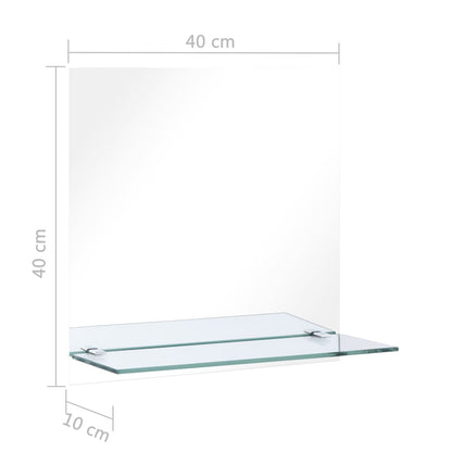 Wandspiegel Met Schap Gehard Glas 40 x 40 cm Rechthoekig