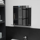 Wall mirror with shelf 40x40 cm tempered glass