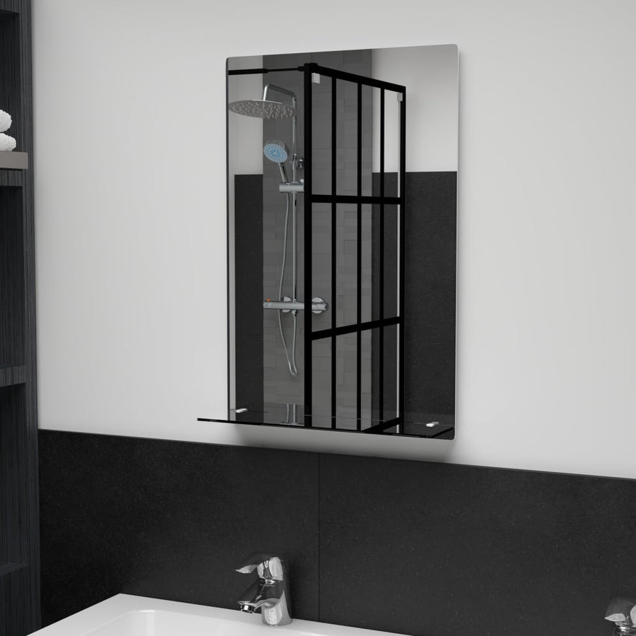 Wandspiegel Met Schap 40X60 Cm Gehard Glas 1 40 x 60 cm Rechthoekig