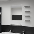 Wall mirror with 5 shelves 50x60 cm silver-colored