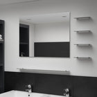 Wall mirror with 5 shelves 80x60 cm silver-coloured