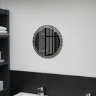 Wandspiegel 40 cm gehard glas zilver