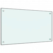 Spatscherm keuken 70x40 cm gehard glas wit