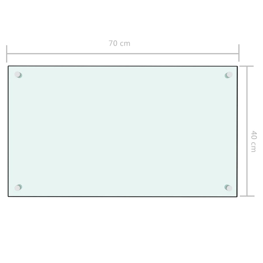 Spatscherm Keuken Gehard Glas 70 x 40 cm Wit