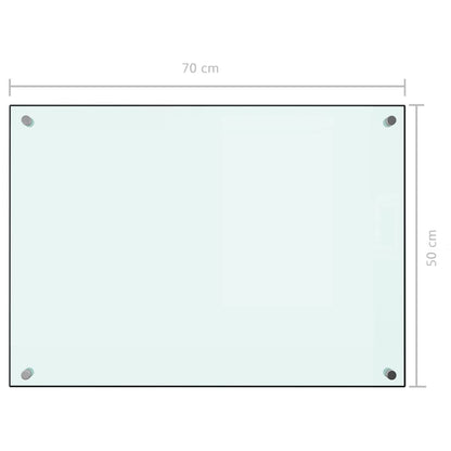 Spatscherm Keuken Gehard Glas 70 x 50 cm Wit