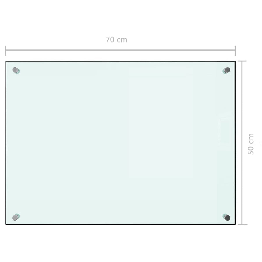 Spatscherm Keuken Gehard Glas 70 x 50 cm Wit