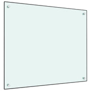 Spatscherm keuken 70x60 cm gehard glas wit