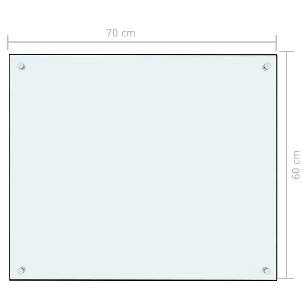 Spatscherm Keuken Gehard Glas 70 x 60 cm Wit