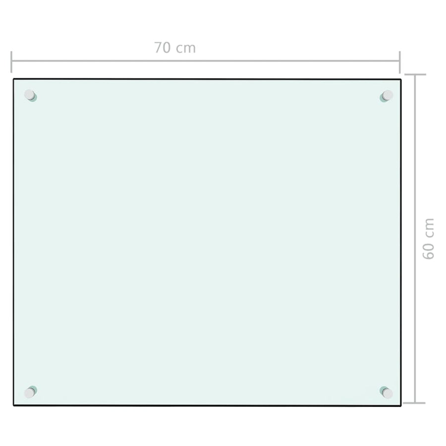 Spatscherm Keuken Gehard Glas 70 x 60 cm Wit