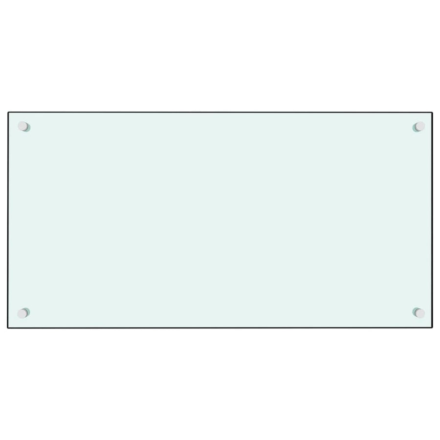 Spatscherm Keuken Gehard Glas 80 x 40 cm Wit