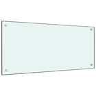 Spatscherm keuken 90x40 cm gehard glas wit