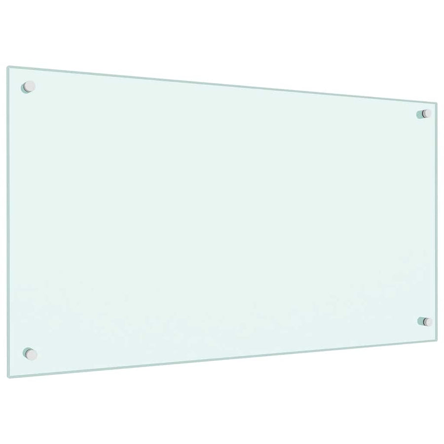 Spatscherm keuken 90x50 cm gehard glas melkwit