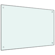 Spatscherm keuken 90x60 cm gehard glas wit