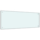 Splashback kitchen 100x40 cm tempered glass white