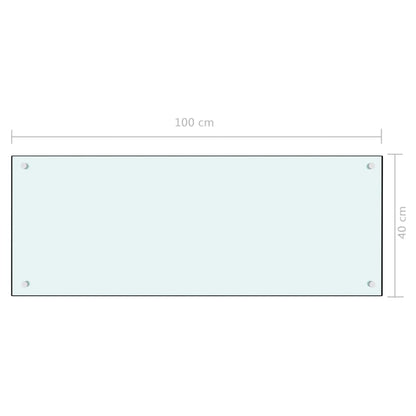 Spatscherm Keuken Gehard Glas 100 x 40 cm Wit