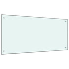 Spatscherm keuken 100x50 cm gehard glas wit