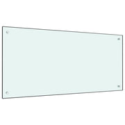 Spatscherm keuken 100x50 cm gehard glas wit