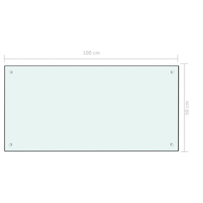 Spatscherm Keuken Gehard Glas 100 x 50 cm Wit
