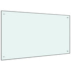 Spatscherm keuken 100x60 cm gehard glas wit