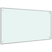 Spatscherm keuken 100x60 cm gehard glas wit