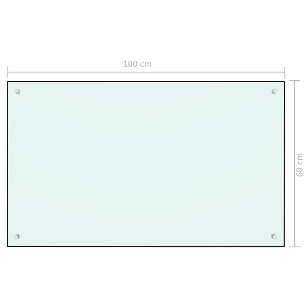 Spatscherm Keuken Gehard Glas 100 x 60 cm Wit